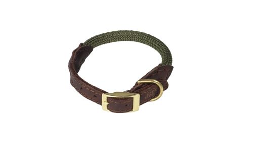DoggyWalker Halsband Olive Green 40cm