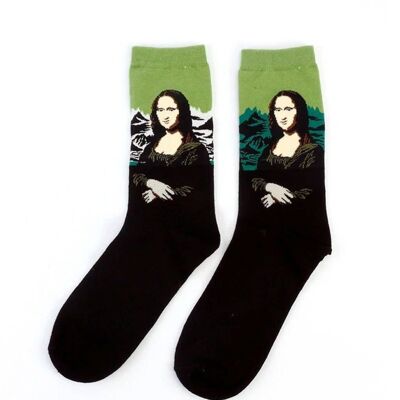 Socks with Painting "Mona Lisa"__default