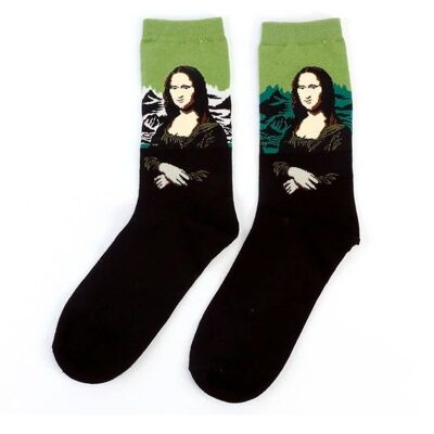 Socks with Painting "Mona Lisa"__default