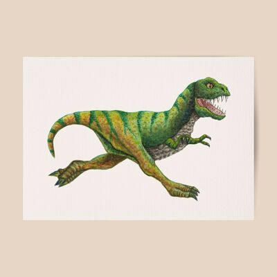 Affiche dinosaure - Taille A4 ou A3 - chambre d'enfants / crèche de bébé