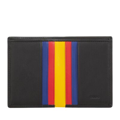 DUDU Small leather men's RFID wallet bifold black