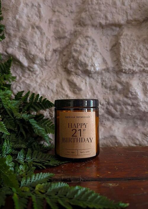 Happy 21st Birthday Soy Wax Candle