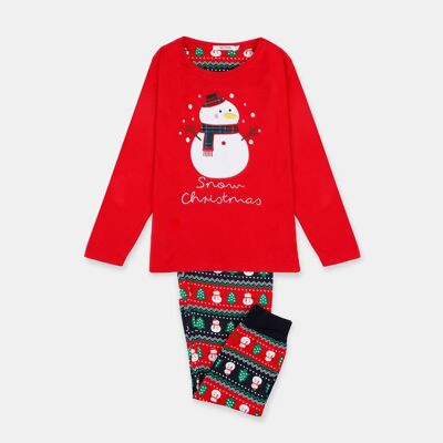 ADMAS Mädchen-Schlafanzug „Snow Christmas“ mit langen Ärmeln