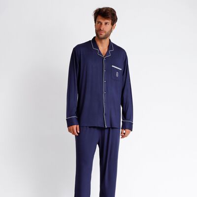ADMAS CLASSIC Pyjama de nuit doux à manches longues pour hommes