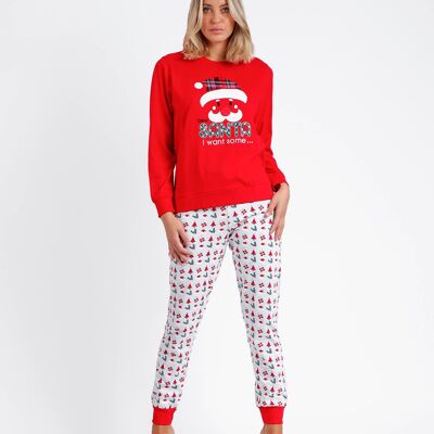 ADMAS Cher Père Noël Pyjama à manches longues pour femme