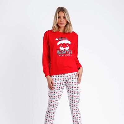 ADMAS Cher Père Noël Pyjama à manches longues pour femme