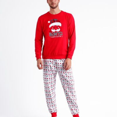 ADMAS Herren-Pyjama „Dear Santa“ mit langen Ärmeln