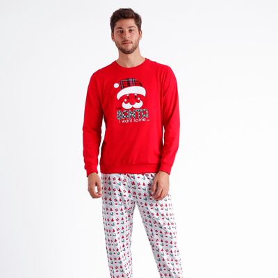 ADMAS Pyjama à manches longues pour homme Dear Santa