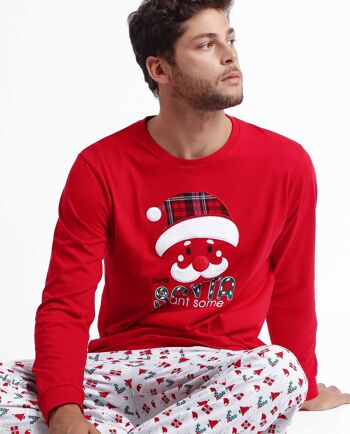 ADMAS Pyjama à manches longues pour homme Dear Santa 2