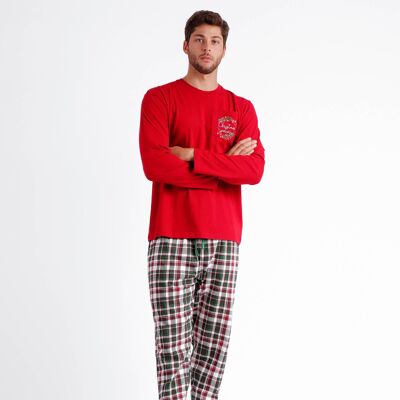 ADMAS Pyjama à manches longues pour homme Noël Nature