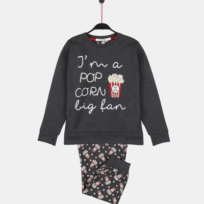 DIVER Boys' Pop Corn Long Sleeve Pajamas