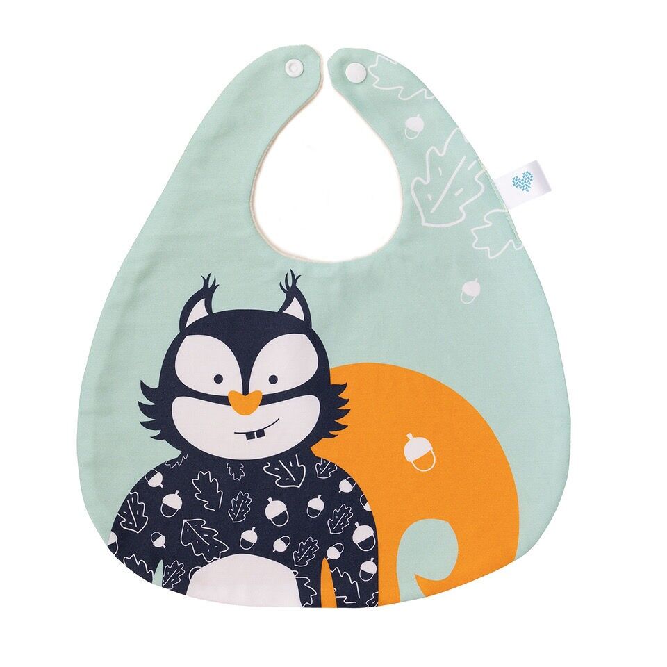 Bavaglino in cotone biologico George lo scoiattolo