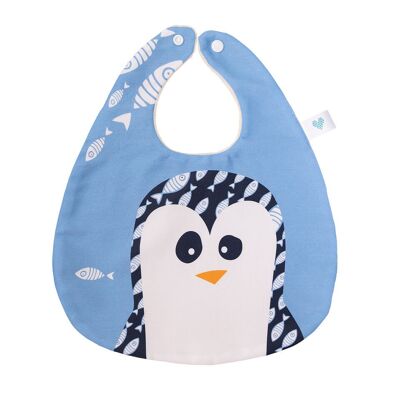 Babero de algodón orgánico Kurt el Pingüino