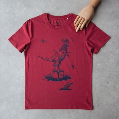 Unisex organic cotton t-shirt T-COQ burgundy