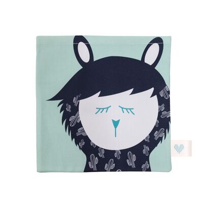 Borsa dell'acqua calda asciutta Patti the Llama in cotone biologico - semi di lino