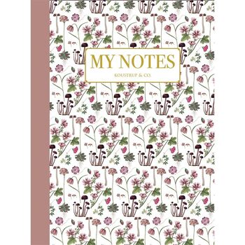 Carnet de notes - Motif floral rose 2
