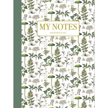 Carnet de notes - Motif floral vert 2