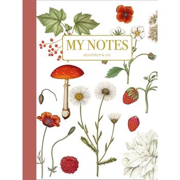 Carnet de notes - Floral rouge 2