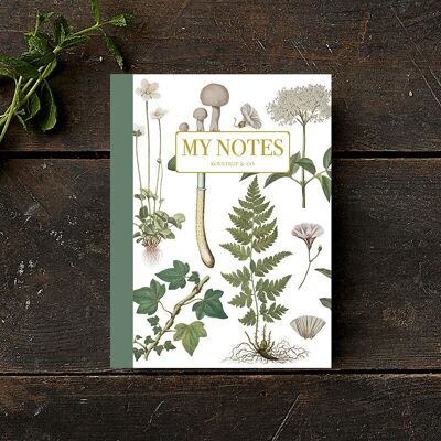 Note Booklet - Green floral