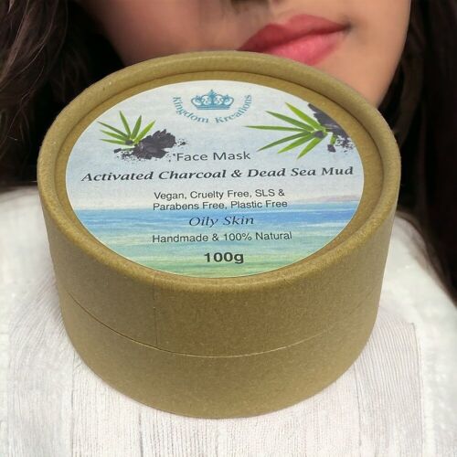 100% Natural Face Mask: Activated Charcoal & Dead Sea Mud