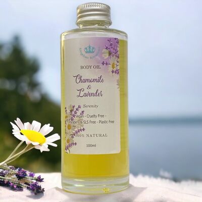 Bade-/Massage-Körperöl Kamille und Lavendel