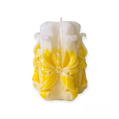 White and Yellow Artisan Candle