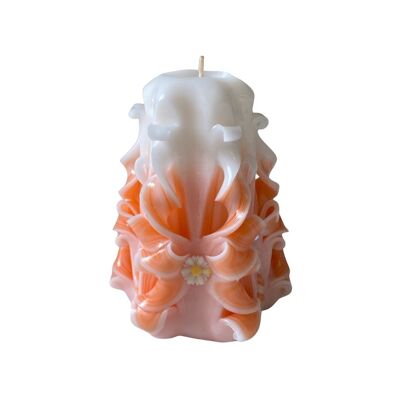 Artisan Orange Conical Candle