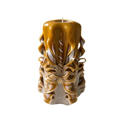 White and Brown Artisan Candle