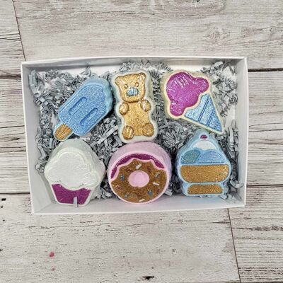 Set regalo di mini bombe da bagno Sweet Treats