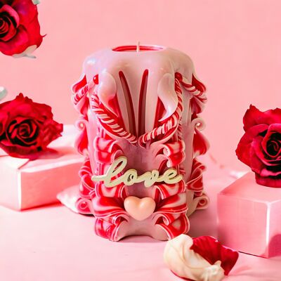 Ideal Gift for Valentine's Day: Our Carved Candle