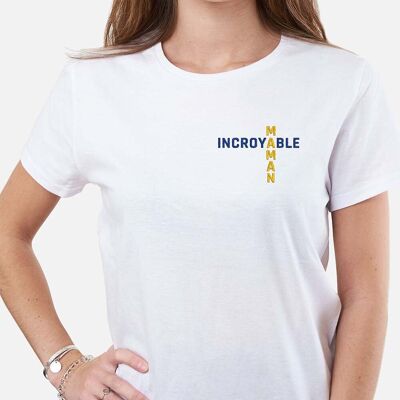 T-shirt femme brodé "Incroyable Maman"