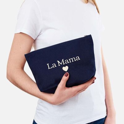 Trousse brodée "La Mama"