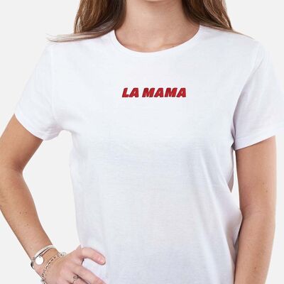 T-shirt femme brodé "La Mama"