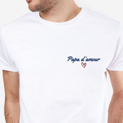 T-shirt homme brodé "Papa d'amour"