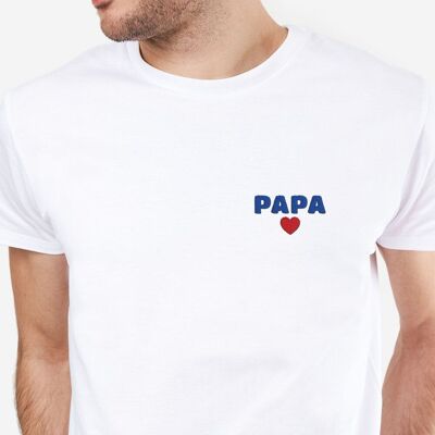 T-shirt homme brodé "PAPA"