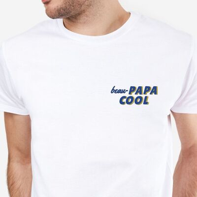 T-shirt homme brodé "Beau PAPA COOL"