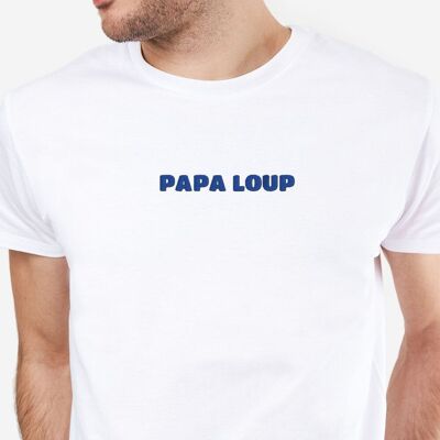 T-shirt homme brodé "Papa Loup"