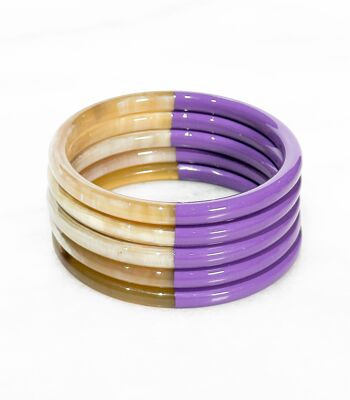 Bracelet coloré en corne véritable - Couleur 2081C 1