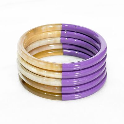 Bracelet coloré en corne véritable - Couleur 2081C