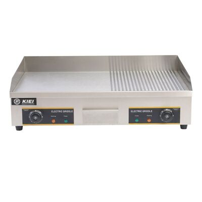 Living and Home 4.4KW Stainless Steel Electric Countertop Flat Griddle