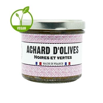 Achard d'olives noires et vertes 1