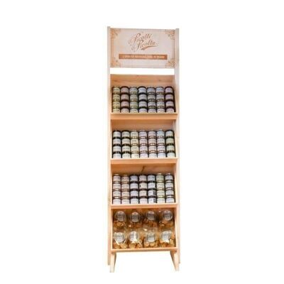 Spreadable display cabinet
