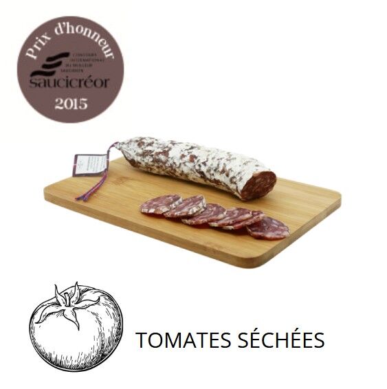 Sausage made in Auvergne with dried tomatoes