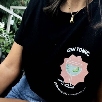 T-Shirt "Gin Tonic" - Dandalo Bar__M / Nero