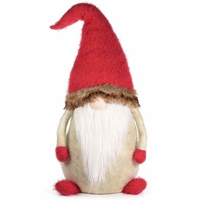 Père Noël/Gnome en tissu avec chapeau rouge