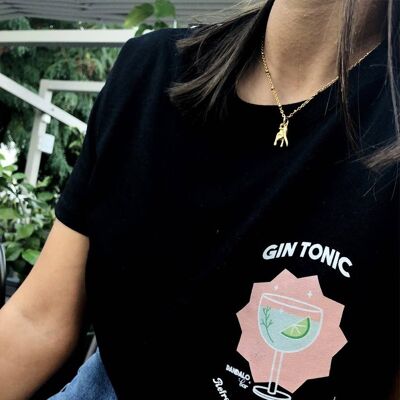 T-Shirt "Gin Tonic" - Dandalo Bar__XL / Nero
