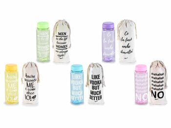 Flacons écologiques de 500 ml en tritan avec sac Write Art assorti - Personnalisable