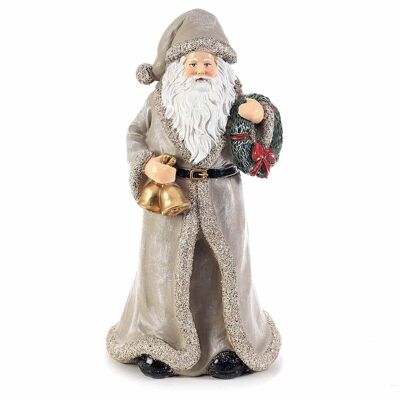 Decorative Santa Claus in resin decorated with glitter