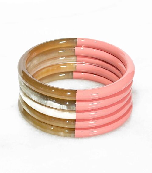 Bracelet coloré en corne véritable - Couleur 4067C