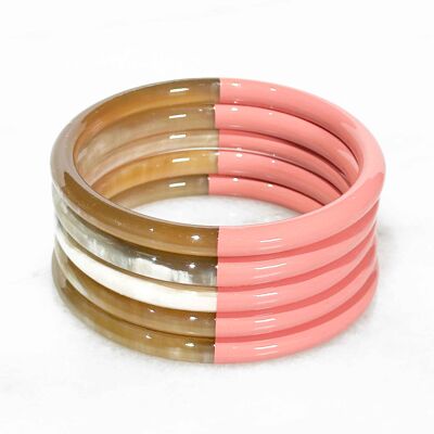 Colorful real horn bracelet - Color 4067C